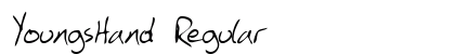 YoungsHand Regular Font Preview YoungsHand Regular Font Preview