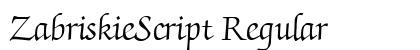 ZabriskieScript Regular font free download