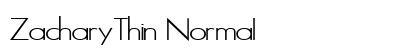ZacharyThin Normal Font Preview
