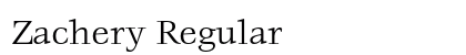 Zachery Regular font free download