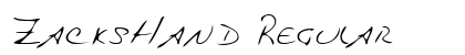 ZacksHand Regular Font Preview