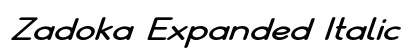 Zadoka Expanded Italic Preview