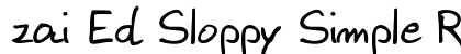 zai Ed Sloppy Simple Regular font free download