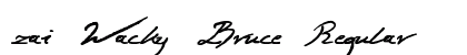 zai Wacky Bruce Regular Font Preview