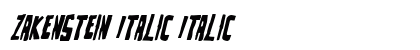 Zakenstein Italic Italic Font Preview