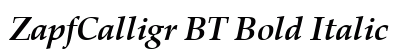ZapfCalligr BT Bold Italic Preview