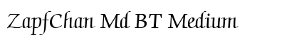 ZapfChan Md BT Medium Font Preview ZapfChan Md BT Medium Font Preview