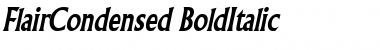 FlairCondensed BoldItalic Font