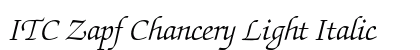 ITC Zapf Chancery Light Italic Preview