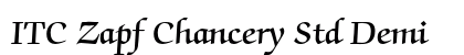 ITC Zapf Chancery Std Demi Preview