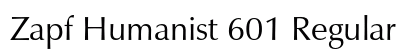 Zapf Humanist 601 Regular font free download