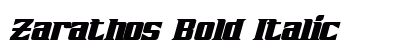 Zarathos Bold Italic Font Preview