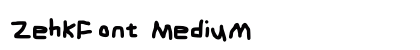 ZehkFont Medium font free download