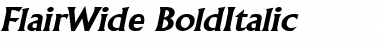 FlairWide BoldItalic Font