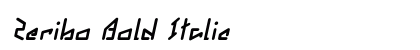 Zeribo Bold Italic Preview
