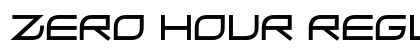 Zero Hour Regular font free download