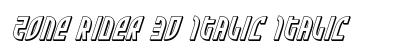 Zone Rider 3D Italic Italic font free download