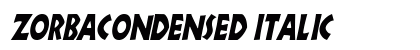ZorbaCondensed Italic Font Preview