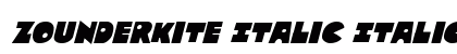 Zounderkite Italic Italic Font Preview