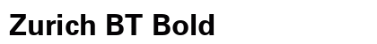 Zurich BT Bold Preview