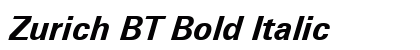 Zurich BT Bold Italic Preview