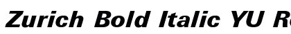 Zurich Bold Italic YU Regular font free download