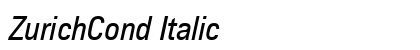 ZurichCond Italic font free download