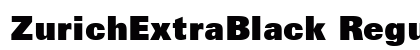 ZurichExtraBlack Regular preview