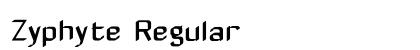 Zyphyte Regular Font Preview Zyphyte Regular Font Preview