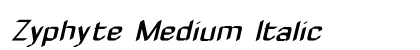 Zyphyte Medium Italic Font Preview Zyphyte Medium Italic Font Preview