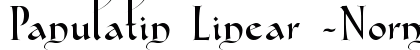 Panulatin Linear -Normal Regular Font Preview Panulatin Linear -Normal Regular Font Preview