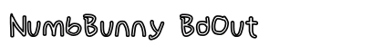 NumbBunny BdOut Font Preview