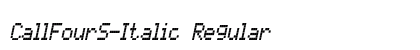 CallFourS-Italic Regular (OpenType) Font Preview