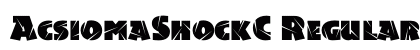 AcsiomaShockC Regular Font Preview