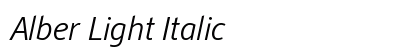 Alber Light Italic preview