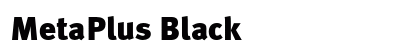 MetaPlus Black Font Preview