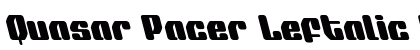 Quasar Pacer Leftalic Italic Font Preview
