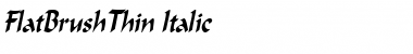 FlatBrushThin Italic