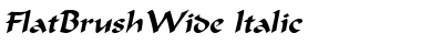 FlatBrushWide Italic