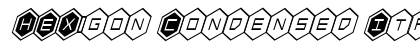HEX:gon Condensed Italic Condensed Italic preview
