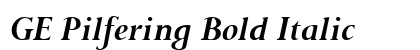 GE Pilfering Bold Italic Font Preview
