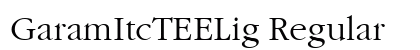 GaramItcTEELig Regular Font Preview
