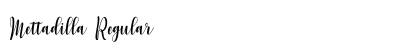 Mettadilla Regular Font Preview