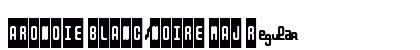 ARONDIE BLANC/NOIRE MAJ Regular Font Preview