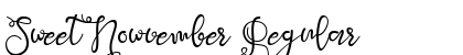 Sweet Nowvember Regular Font Preview