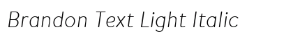 Brandon Text Light Italic font free download