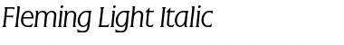 Fleming-Light Italic Font