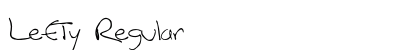 Lefty Regular Font Preview