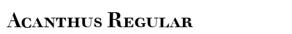 Acanthus Regular Font Acanthus Regular Font Preview