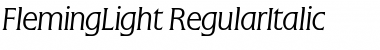 FlemingLight RegularItalic Font